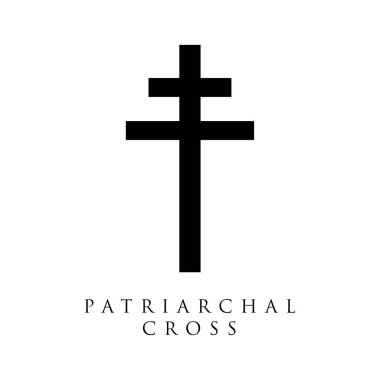 Ataerkil çapraz vektör çizimi. Hristiyanlık katolikliği, kabile vektörlerinin barış resimleri toplamasını simgeler. Çapraz maneviyat, Katolik inancı, Hıristiyanlık dini illüstrasyon