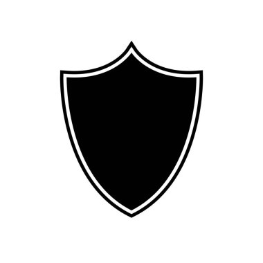 Kalkan simgesi vektör çizim logosu. Koruma kalkanı vektör simgesi