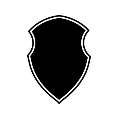 Kalkan simgesi vektör çizim logosu. Koruma kalkanı vektör simgesi