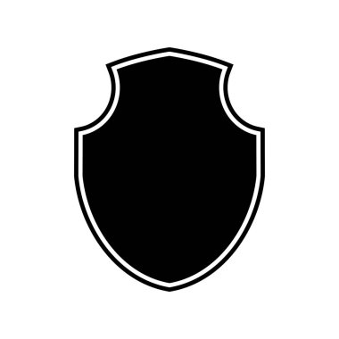Kalkan simgesi vektör çizim logosu. Koruma kalkanı vektör simgesi