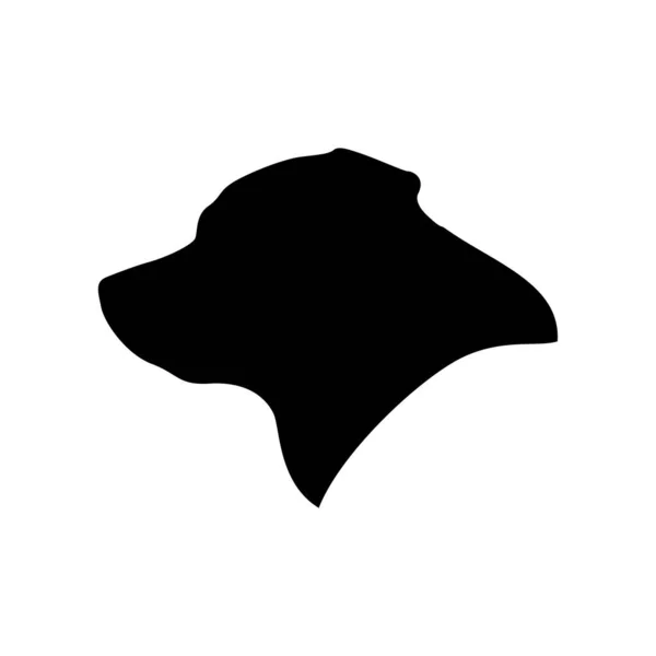 Rottweiller Head Symbol Silhouette Flat Design Vector Illustration Dog Logo — Stock Vector