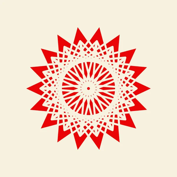 Mandala Color Dark Orange Pastel Background Vector Illustration Design — стоковый вектор