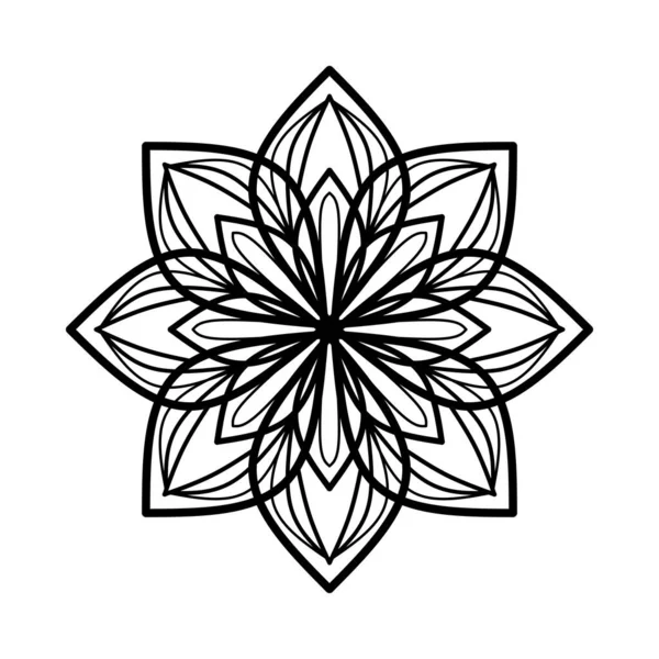 Motif Mandala Cercle Asiatique Ornements Circulaires Mandala Motif Rond Arrière — Image vectorielle