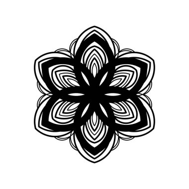 Süslü, yuvarlak mandala desenleri. Tebrik kartları, davetiye, dövme şablonu, iş stili, kartlar için yuvarlak arka planlar. Vektör illüstrasyonu