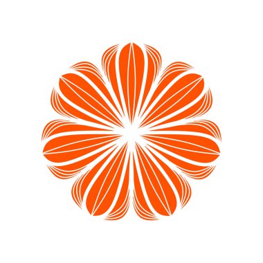 Asya dairesi çiçek deseni. Süslü yuvarlak desen. Mandala 'nın yuvarlak şekli. Tebrik kartları, davetiye, dövme şablonu, iş stili, kartlar için yuvarlak arkaplan. Vektör illüstrasyonu