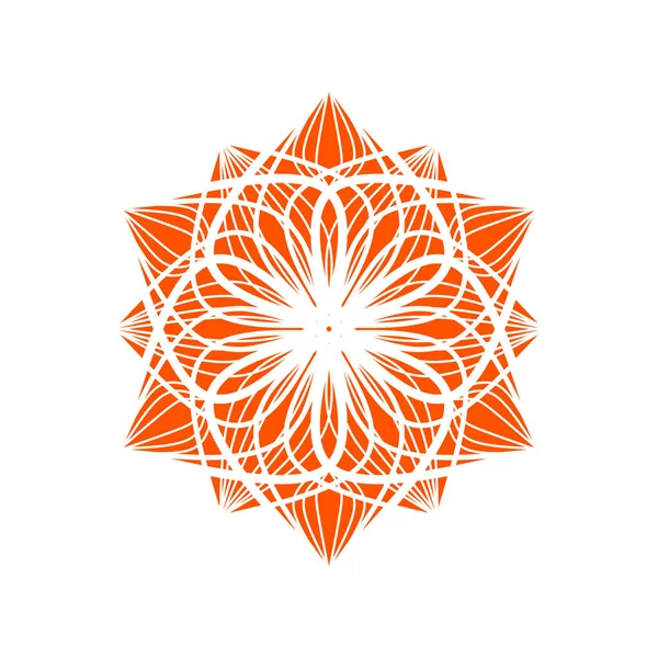 Asijský Kruh Květinový Vzor Ozdobný Kulatý Vzor Kulatý Vzor Mandala — Stockový vektor