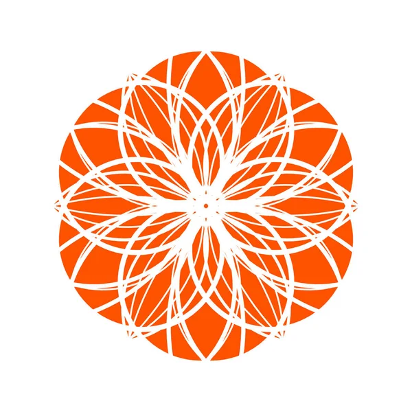 Modèle Circulaire Forme Mandala Avec Fleur Mandala Motif Rond Arrière — Image vectorielle
