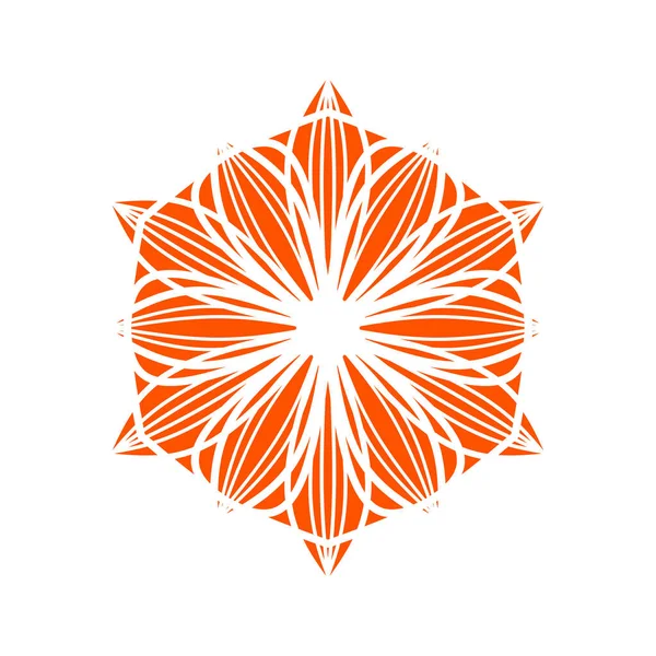 Modèle Circulaire Forme Mandala Avec Fleur Mandala Motif Rond Arrière — Image vectorielle