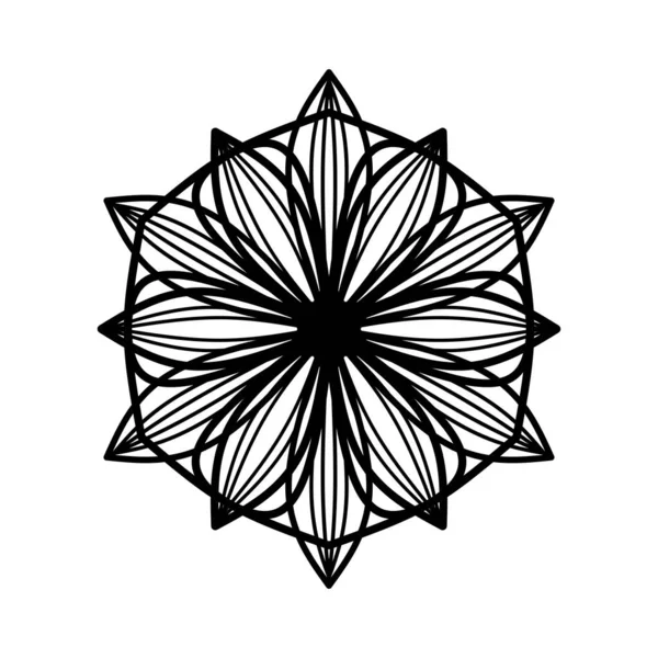 Modello Circolare Forma Mandala Con Fiore Modello Rotondo Mandala Sfondi — Vettoriale Stock