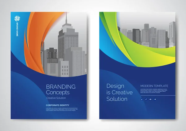 Desain Vektor Template Untuk Brochure Annualreport Magazine Poster Corporate Presentation - Stok Vektor