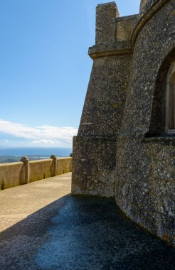 Felanitx, Mallorca Balear Adaları 'ndaki San Salvador Manastırı' nın ayrıntılı cephesi