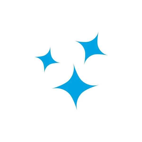 Étoile Bleue Scintillement Icône Conception Vectoriel Illustration — Image vectorielle