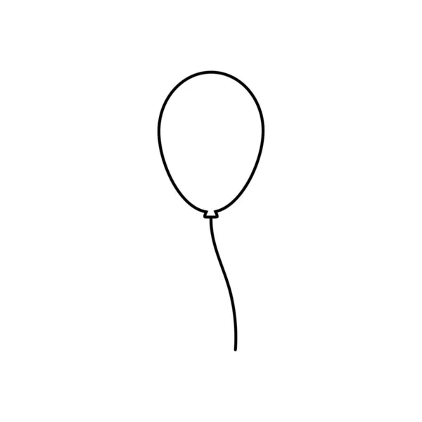 Lijn Pictogram Eenvoudige Ballon Vector Illustratie — Stockvector