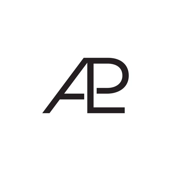 Alp Letter Logo Ontwerp Vector — Stockvector