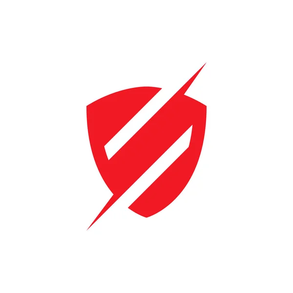 Abstract Shield Letter Logo Design Concept — Stock Vector