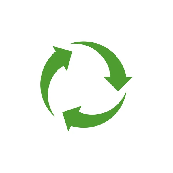 Groene Recycle Pijl Logo Ontwerp Concept Vectorillustratie Vectorbeelden