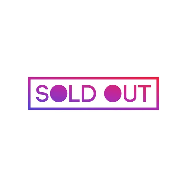 Sold Out Sign Design Vector Isolated White Background Royalty Free Stock Vectors