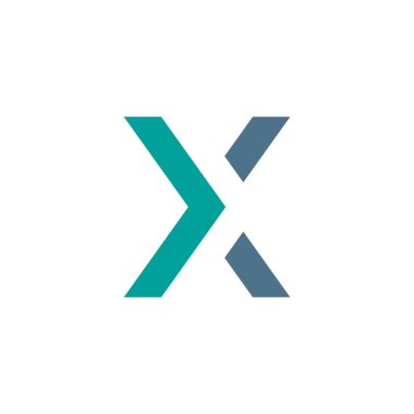 X harfi logo oku sonraki tasarım konsepti.