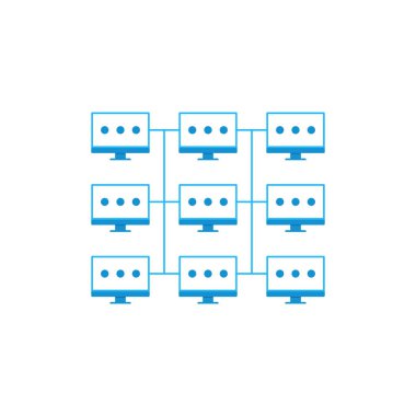 bilgisayar engelleme matrisi tasarım vektör çizimi.