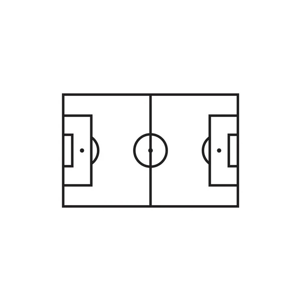 Soccer Field Icon Vector Isolated White Background — Stock Vector