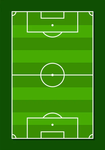 Campo Futebol Com Desenho Grama Verde Ilustração Vetorial — Vetor de Stock