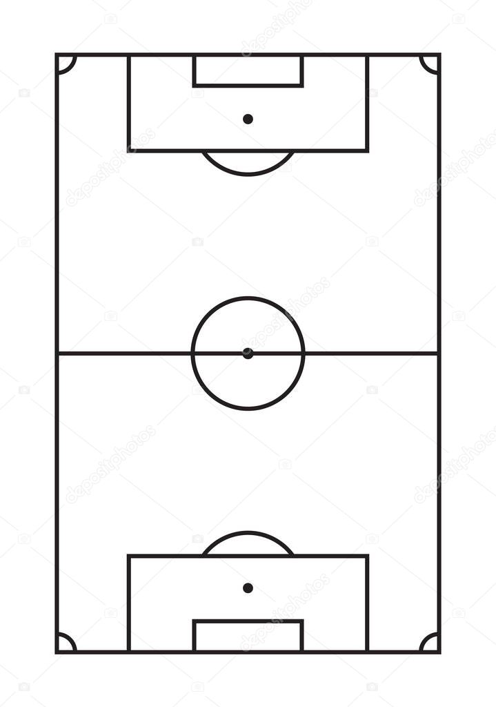line football field design vector.