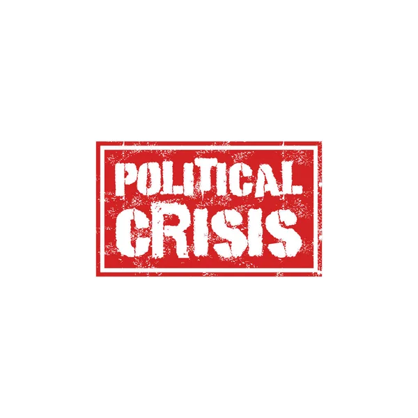 Politische Krise Text Design Vektor Isoliert Auf Weißem Hintergrund — Stockvektor
