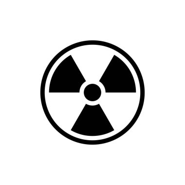 Çember ikon nükleer tasarım vektörü illüstrasyonu.