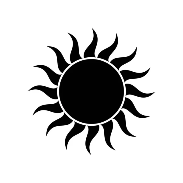 Sun Heat Weather Icon Isolated White Background — Vector de stoc