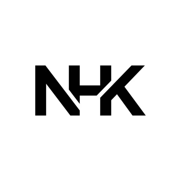 Nhk Letter Logo Design Vector Isolated White Background — Stock Vector