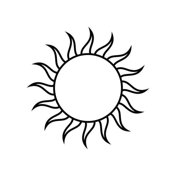 Line Icon Symbol Sun Weather Heat Design Vector Illustration Jogdíjmentes Stock Vektorok