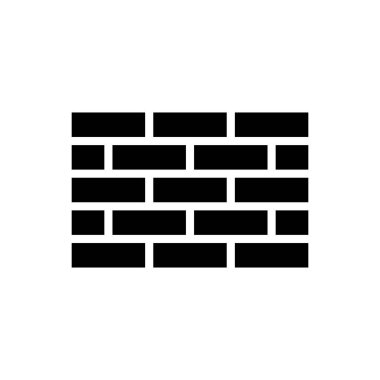 tuğla duvar simgesi tasarımı vektör çizimi.