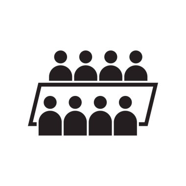 people meeting flat icon isolated on white background