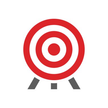 archery target flat icon vector isolated on white background