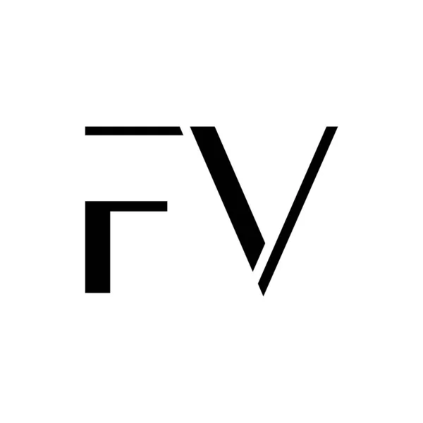 Fvアイコンロゴデザインベクトル白の背景に隔離 — ストックベクタ