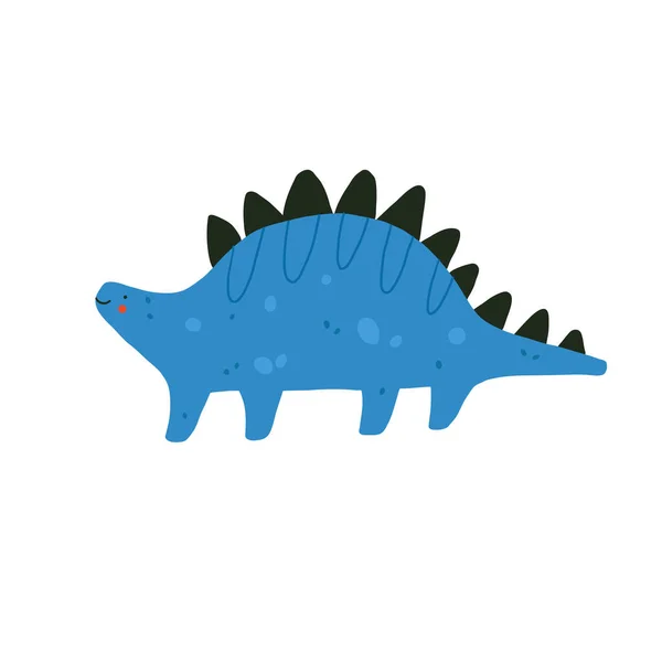 Cute Stegosaurus Dinosaur Funny Dino Character Vector Cartoon Illustration — Stock Vector