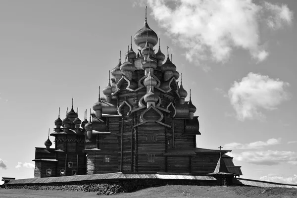 Île Kizhi Carélie Architecture Ancienne Bois Forme Sculpture Tremble Pin — Image vectorielle