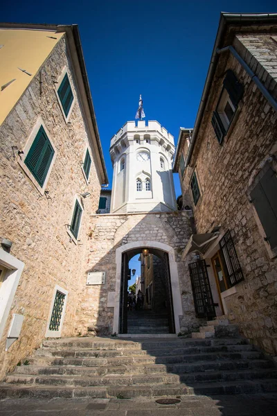 Clock Tower Sahatkula Herceg Novi Montenegro — 스톡 사진