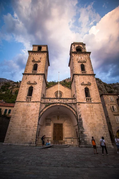 Szent Tryphon Római Katolikus Katedrális Kotor Montenegró — Stock Fotó