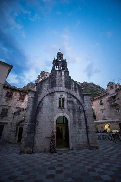 Kotor Montenegró Szent Lukács Templom — Stock Fotó