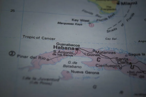 Havana World Political Map — 스톡 사진