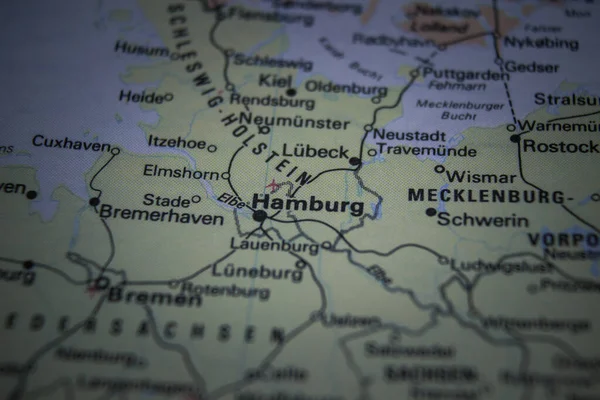 Hamburg World Political Map —  Fotos de Stock