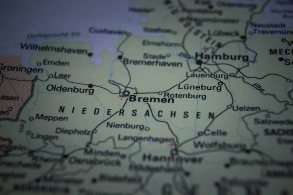 Bremen World Political Map —  Fotos de Stock