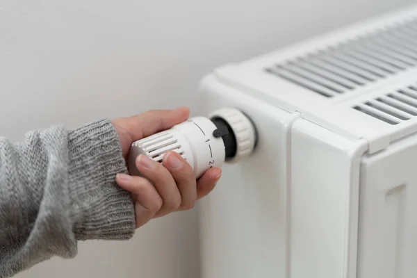 Thermostat Controller Which Sets Temperature Radiator Room Set Minimum Value Stock Photo