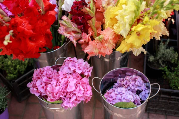 Different Flowers Flower Shop Close — Fotografia de Stock