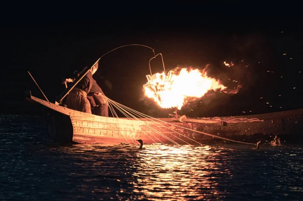 Traditional Festival Called Ukai Cormorant Fishing Gifu Japan — Zdjęcie stockowe