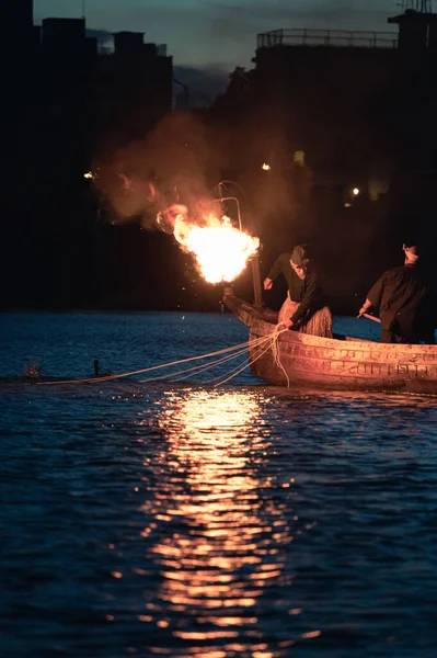 Traditional Festival Called Ukai Cormorant Fishing Gifu Japan — Zdjęcie stockowe