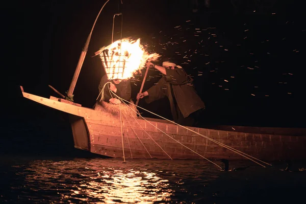 Traditional Festival Called Ukai Cormorant Fishing Gifu Japan — Fotografia de Stock