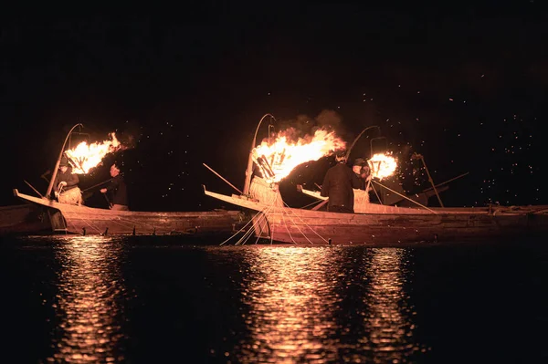 Traditional Festival Called Ukai Cormorant Fishing Gifu Japan — Zdjęcie stockowe