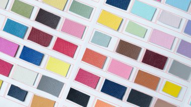 High quality sample book of top grain saffiano leather for leather industry.